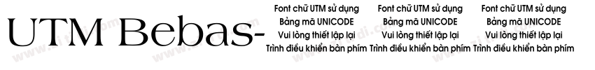 UTM Bebas字体转换